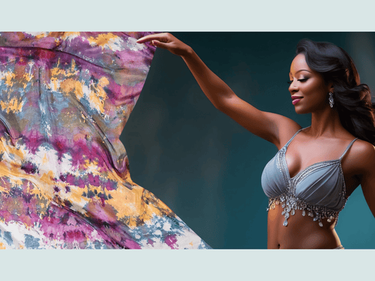 Handmade Ice-Dyed Silk Belly Dance Veil, Hobotai Sarong, Swimsuit Cover Up, Silk Wall Hanging... Happy Silk "Roxie"
