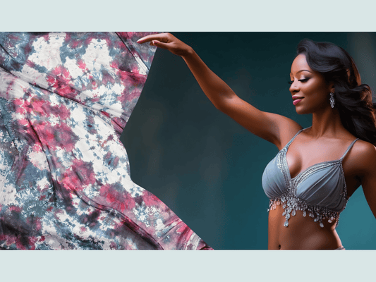 Handmade Ice-Dyed Silk Belly Dance Veil, Hobotai Sarong, Swimsuit Cover Up, Silk Wall Hanging... Happy Silk "Yara"