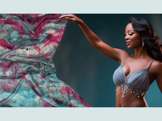Handmade Ice-Dyed Silk Belly Dance Veil, Hobotai Sarong, Swimsuit Cover Up, Silk Wall Hanging... Happy Silk "Avery"
