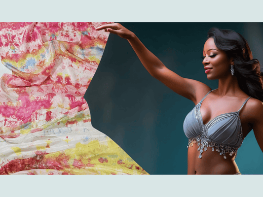 Handmade Ice-Dyed Silk Belly Dance Veil, Hobotai Sarong, Swimsuit Cover Up, Silk Wall Hanging... Happy Silk "Evie"