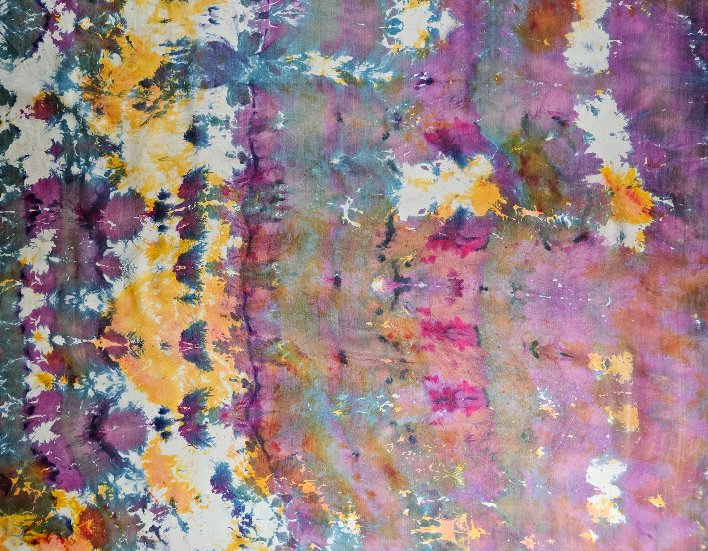 Handmade Ice-Dyed Silk Belly Dance Veil, Hobotai Sarong, Swimsuit Cover Up, Silk Wall Hanging... Happy Silk "Roxie"