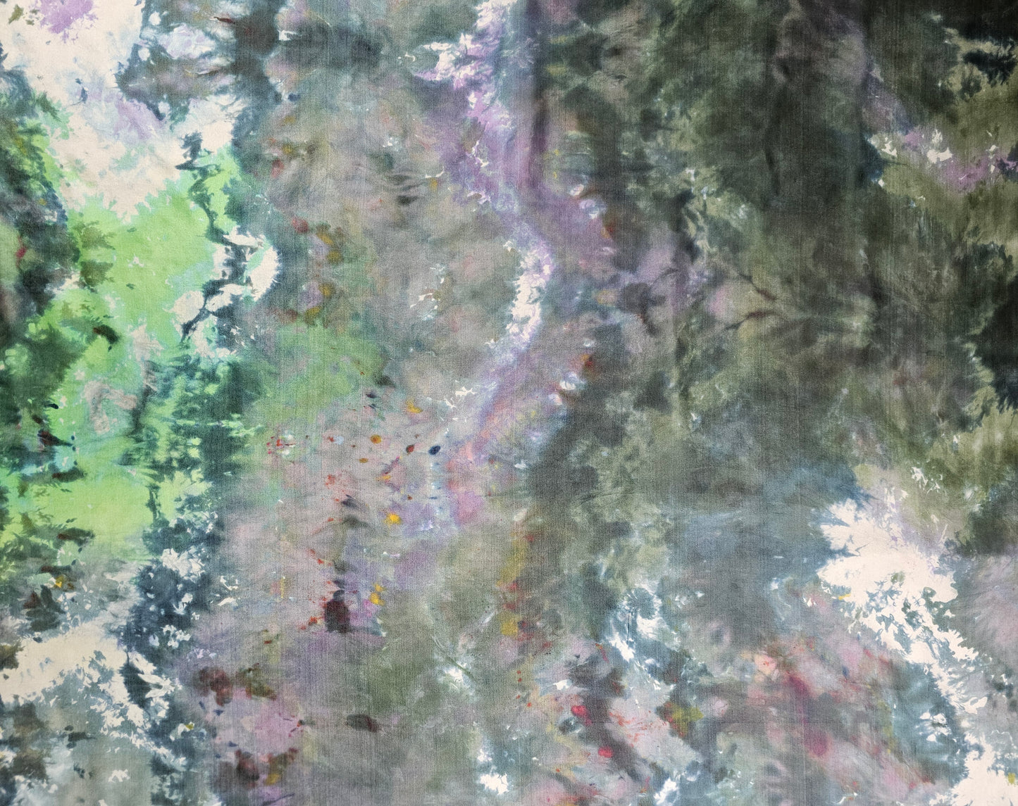 Handmade Ice-Dyed Silk Belly Dance Veil, Hobotai Sarong, Swimsuit Cover Up, Silk Wall Hanging... Happy Silk "Jewel"