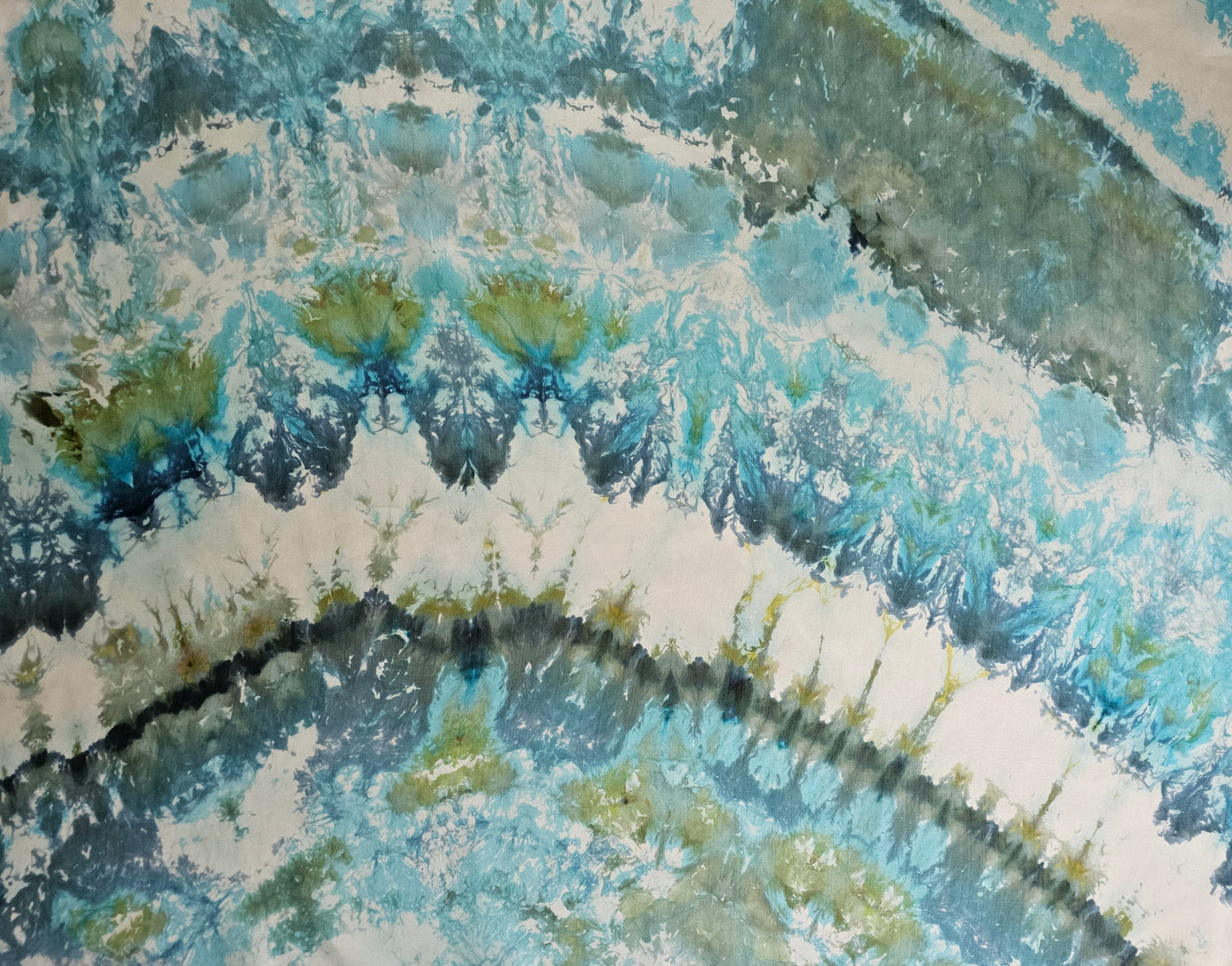 Handmade Ice-Dyed Silk Belly Dance Veil, Hobotai Sarong, Swimsuit Cover Up, Silk Wall Hanging... Happy Silk "Tiffany"