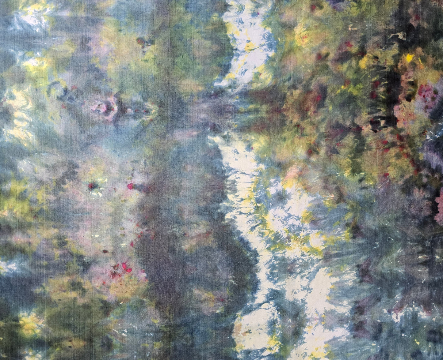 Handmade Ice-Dyed Silk Belly Dance Veil, Hobotai Sarong, Swimsuit Cover Up, Silk Wall Hanging... Happy Silk "Nova"