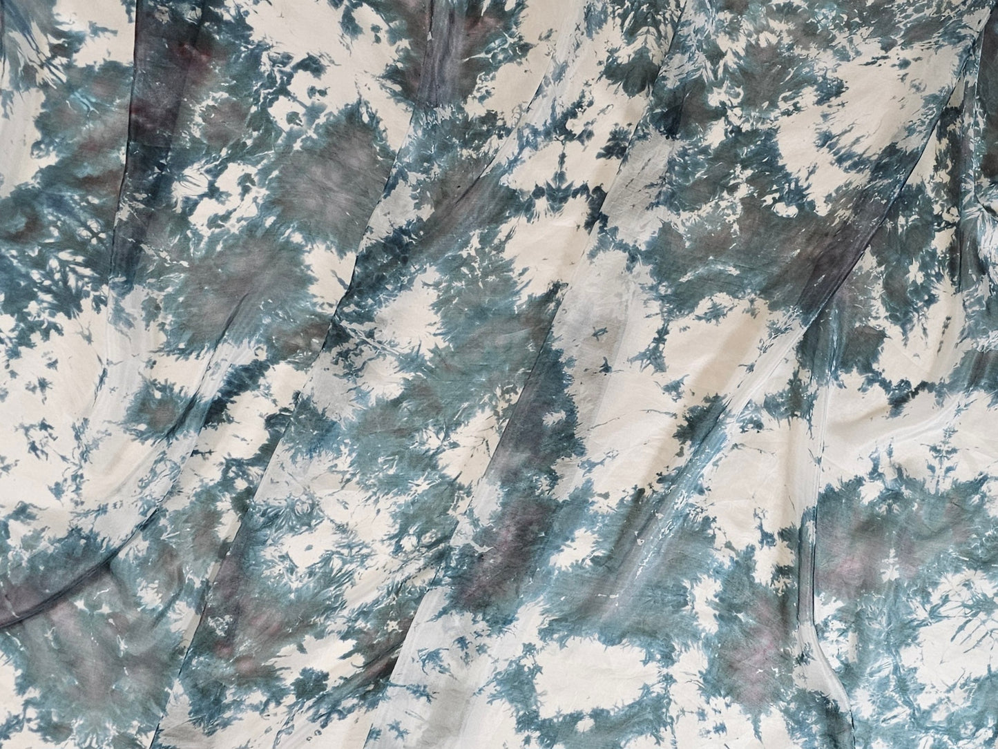 Handmade Ice-Dyed Silk Belly Dance Veil, Hobotai Sarong, Swimsuit Cover Up, Silk Wall Hanging... Happy Silk "Ivy"