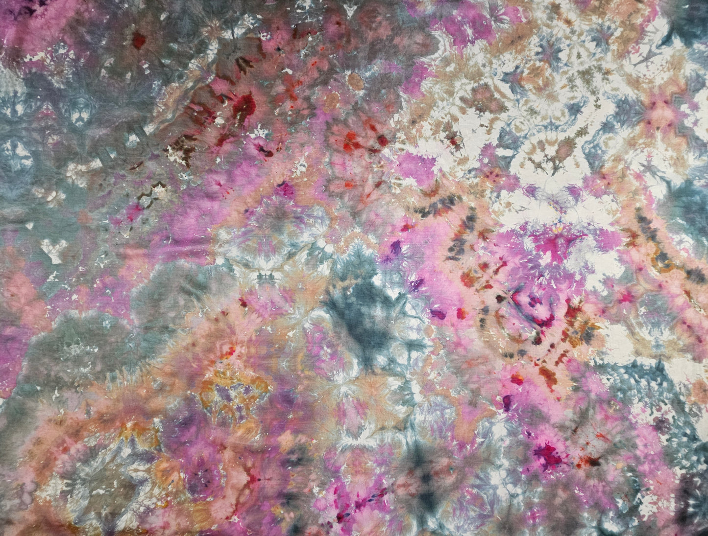 Handmade Ice-Dyed Silk Belly Dance Veil, Hobotai Sarong, Swimsuit Cover Up, Silk Wall Hanging... Happy Silk "Josephina"