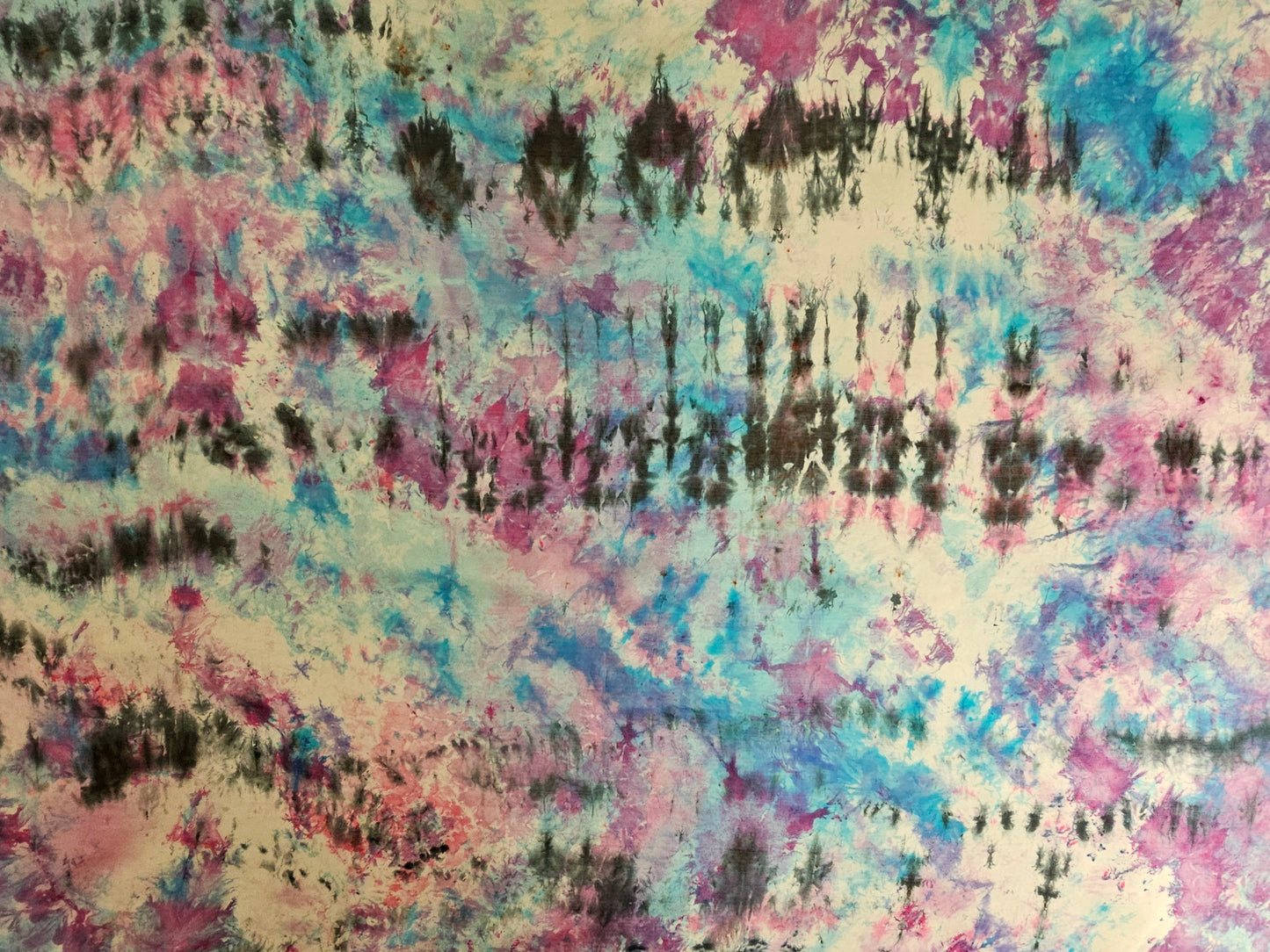 Handmade Ice-Dyed Silk Belly Dance Veil, Hobotai Sarong, Swimsuit Cover Up, Silk Wall Hanging... Happy Silk "Ariel"