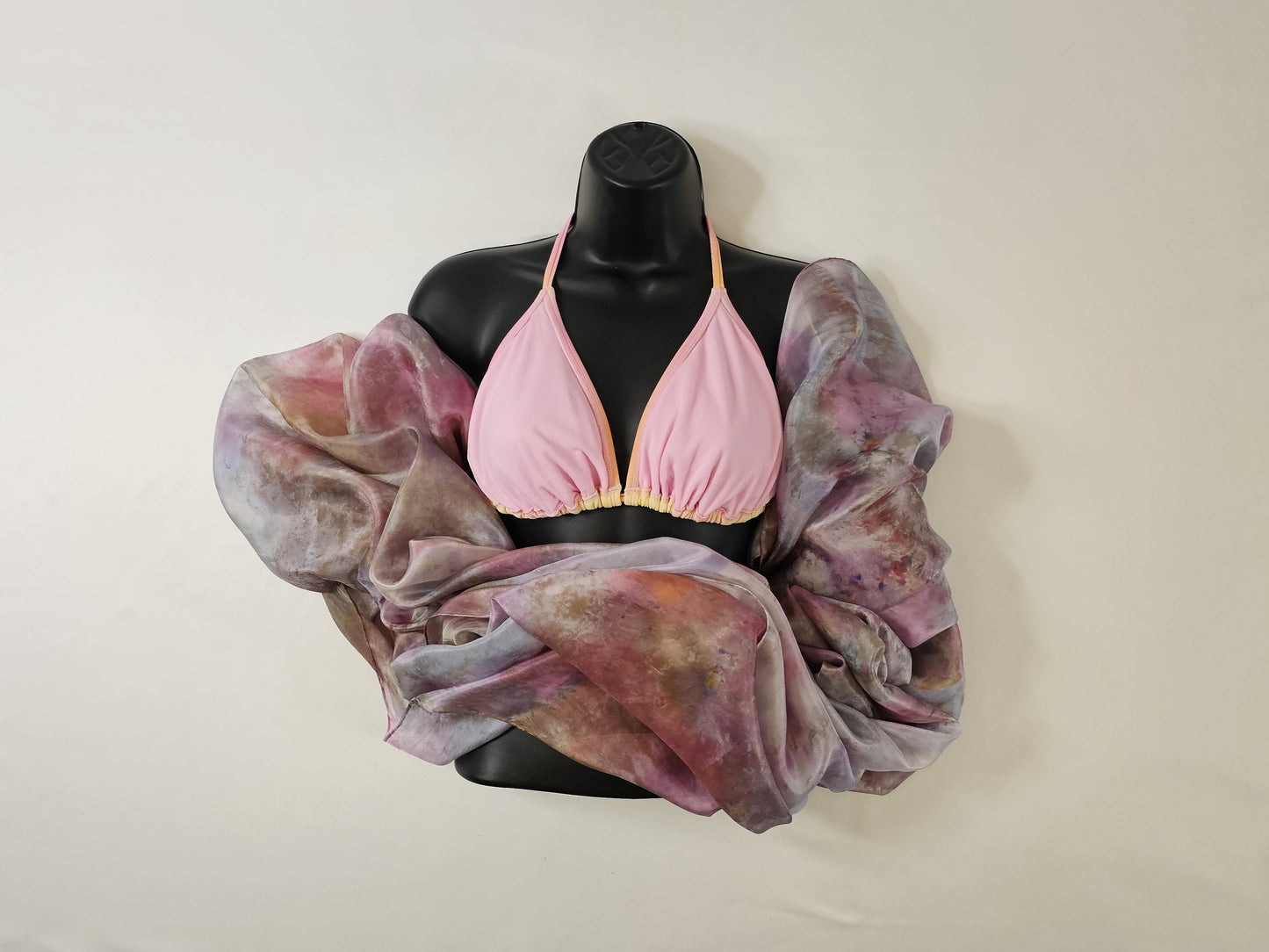 Handmade Ice-Dyed Silk Belly Dance Veil, Hobotai Sarong, Swimsuit Cover Up, Silk Wall Hanging... Happy Silk "Brooke"