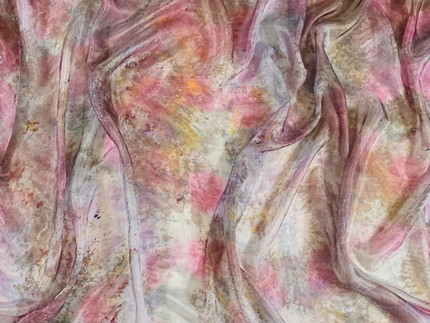 Handmade Ice-Dyed Silk Belly Dance Veil, Hobotai Sarong, Swimsuit Cover Up, Silk Wall Hanging... Happy Silk "Brooke"