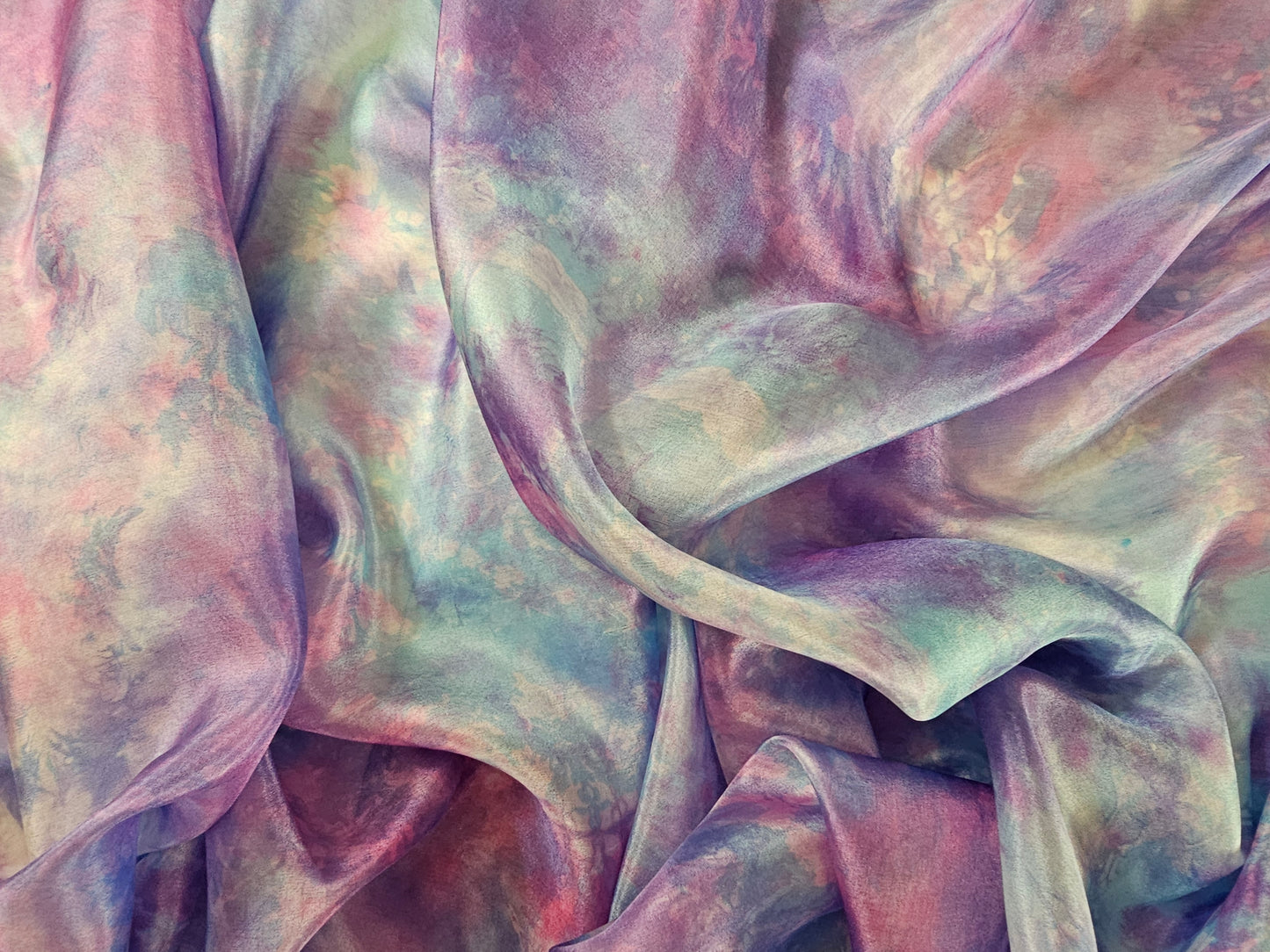 Handmade Ice-Dyed Silk Belly Dance Veil, Hobotai Sarong, Swimsuit Cover Up, Silk Wall Hanging... Happy Silk "Quinn"