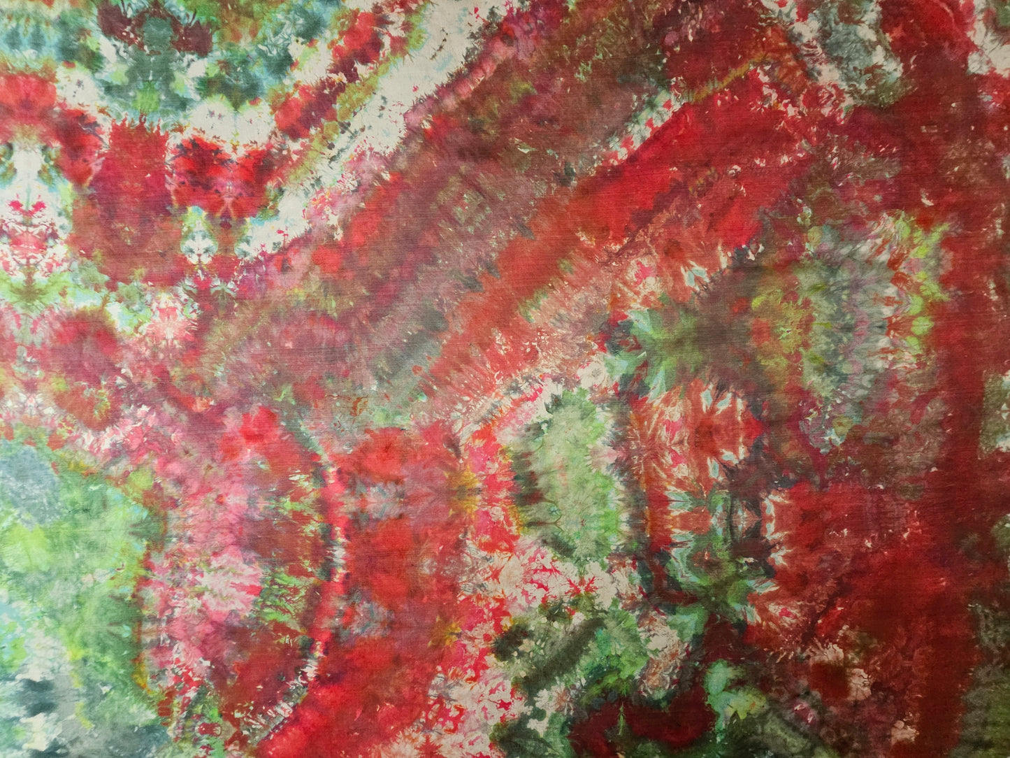 Handmade Ice-Dyed Silk Belly Dance Veil, Hobotai Sarong, Swimsuit Cover Up, Silk Wall Hanging... Happy Silk "Georgia"