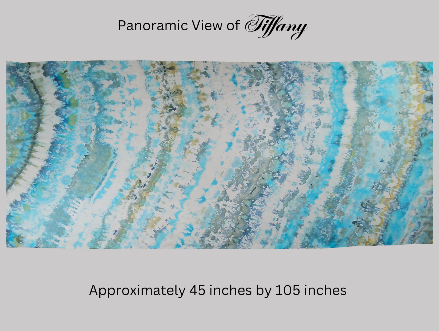 Handmade Ice-Dyed Silk Belly Dance Veil, Hobotai Sarong, Swimsuit Cover Up, Silk Wall Hanging... Happy Silk "Tiffany"