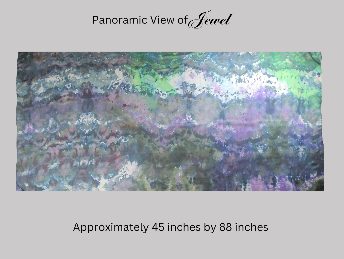 Handmade Ice-Dyed Silk Belly Dance Veil, Hobotai Sarong, Swimsuit Cover Up, Silk Wall Hanging... Happy Silk "Jewel"