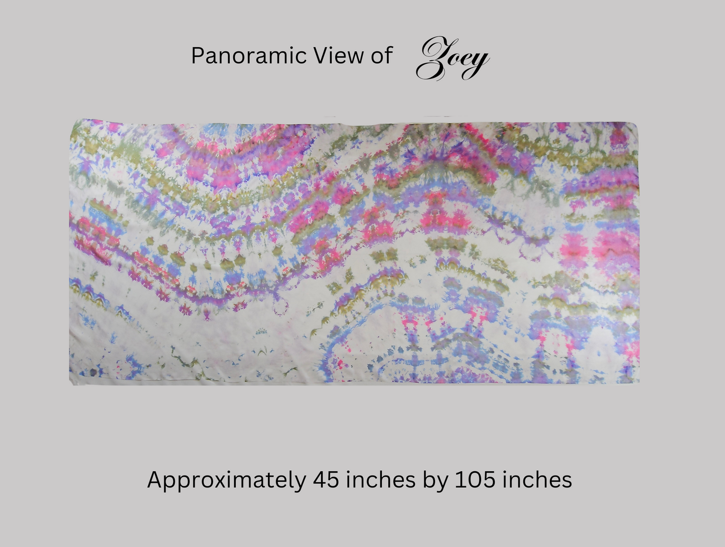 Handmade Ice-Dyed Silk Belly Dance Veil, Hobotai Sarong, Swimsuit Cover Up, Silk Wall Hanging... Happy Silk "Zoey"