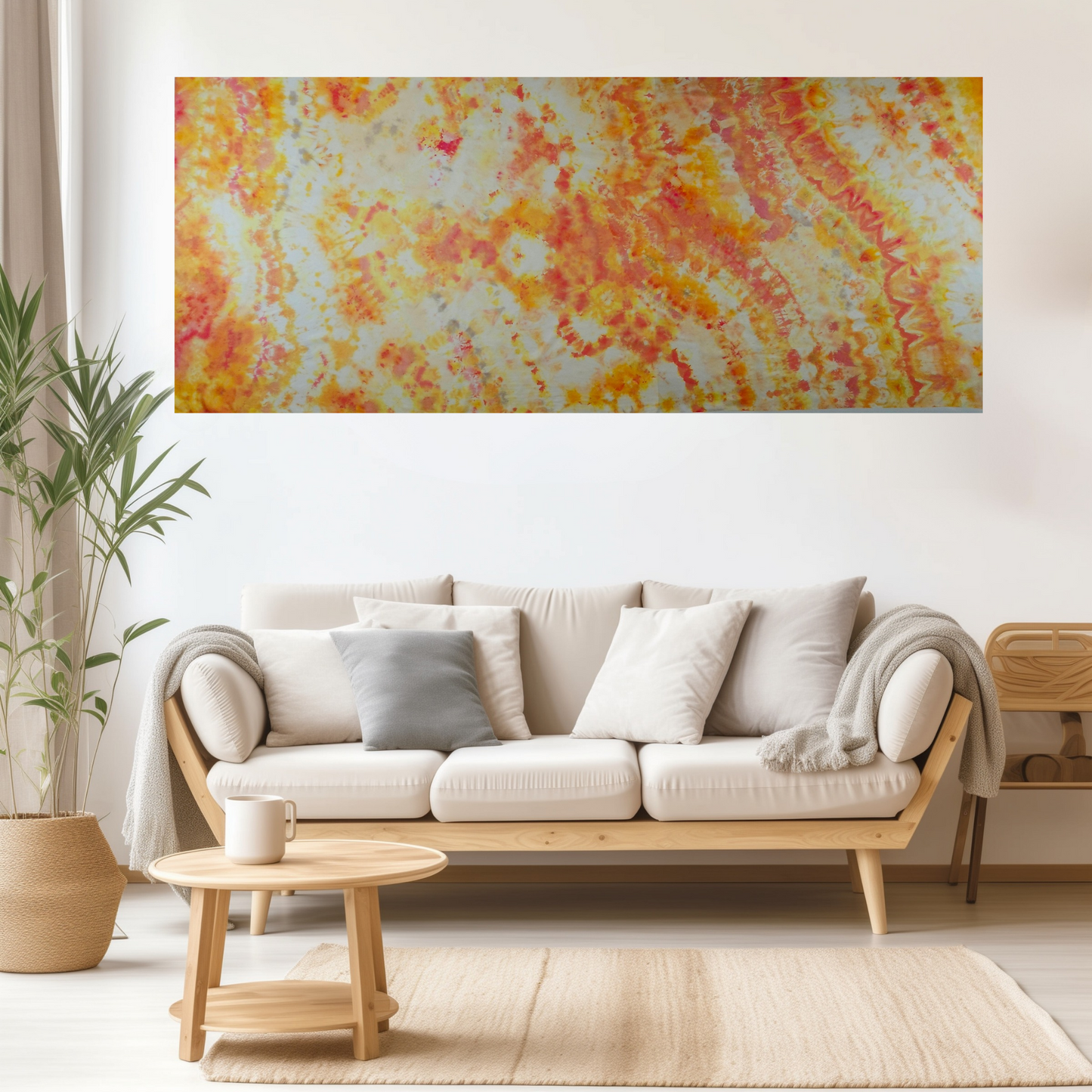 Handmade Ice-Dyed Silk Belly Dance Veil, Hobotai Sarong, Swimsuit Cover Up, Silk Wall Hanging... Happy Silk "Pari"