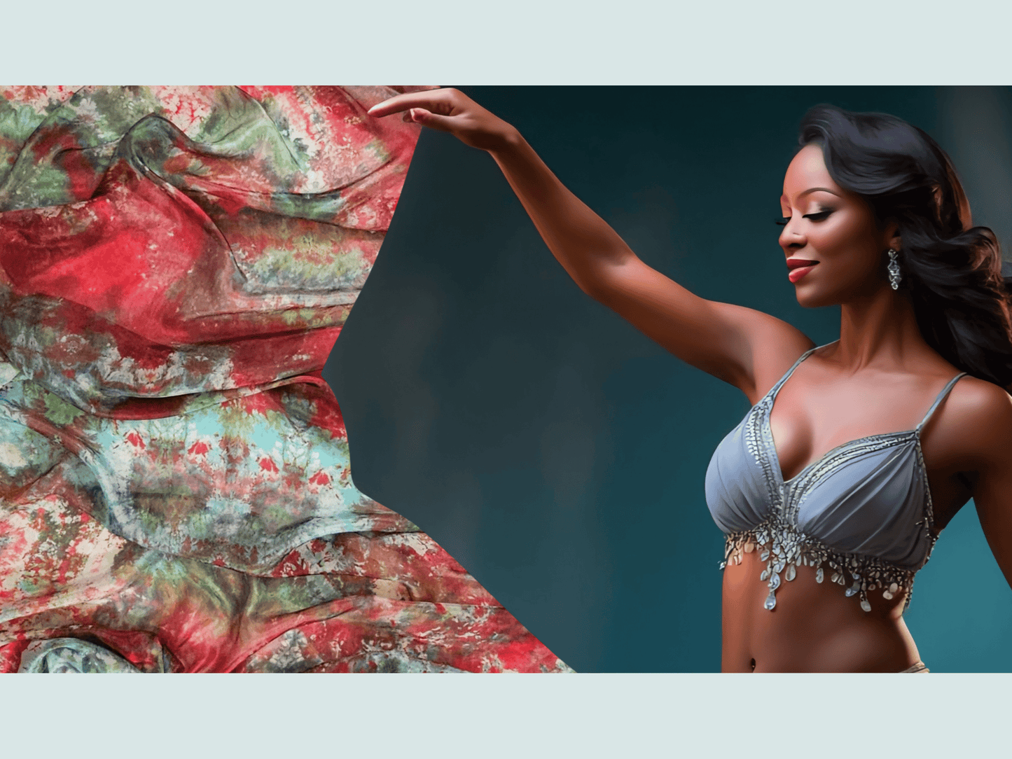 Handmade Ice-Dyed Silk Belly Dance Veil, Hobotai Sarong, Swimsuit Cover Up, Silk Wall Hanging... Happy Silk "Georgia"