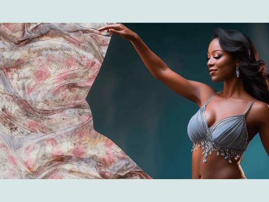 Handmade Ice-Dyed Silk Belly Dance Veil, Hobotai Sarong, Swimsuit Cover Up, Silk Wall Hanging... Happy Silk "Brooke"